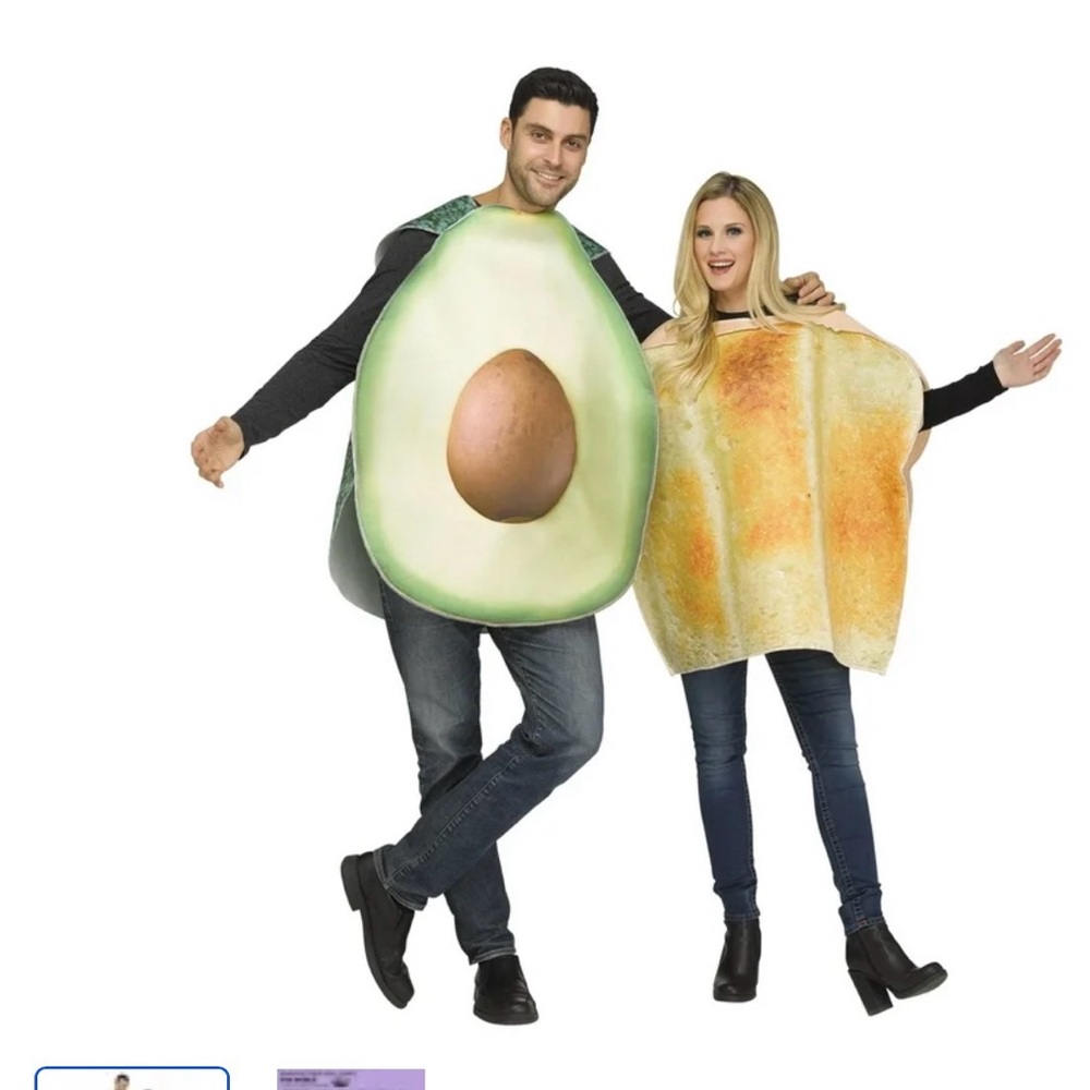 Way to celebrate avocado and toast couple costume. NWT one size(mb)
